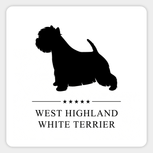 West Highland White Terrier Westie Black Silhouette Magnet